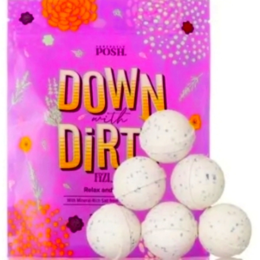 6 Bath bombs by Perfectly Posh Down with Dirty